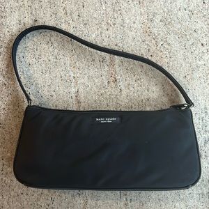 Kate Spade black nylon mini bag-10" w x 4 1/2 h
